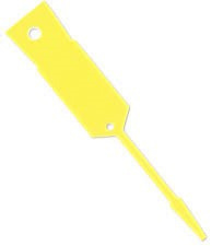 Blank Vinyl Key Tags-Yellow 